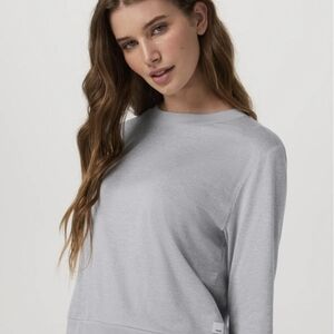 Vuori Daydream Crew Long Sleeve Heather Gray/Blue Soft Size Medium